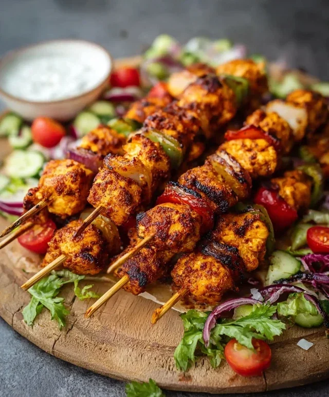 Hähnchen-Kebabs aus der Heißluftfritteuse einfach zubereiten