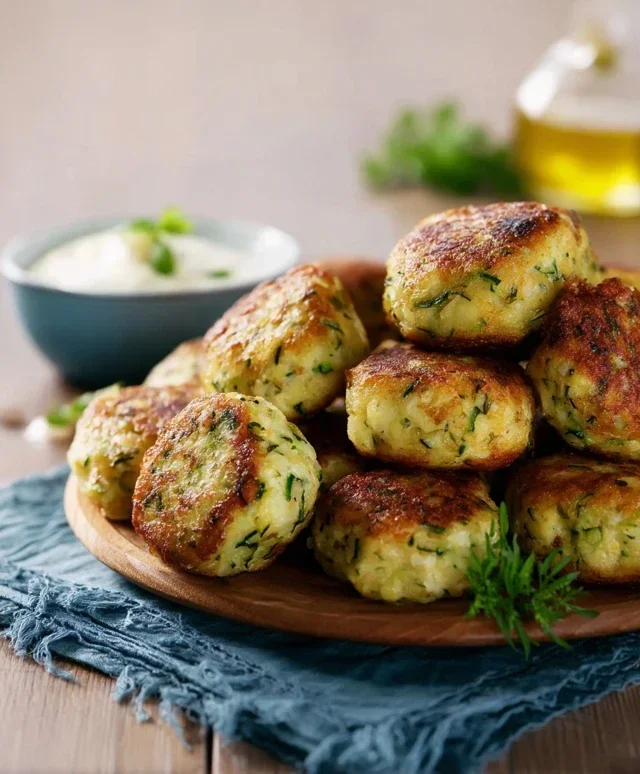 Kolokithokeftedes - Zucchini Bällchen auf griechisch