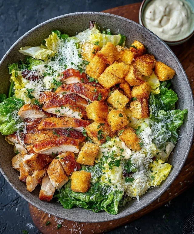 Knusprige Caesar-Hähnchen-Bowl