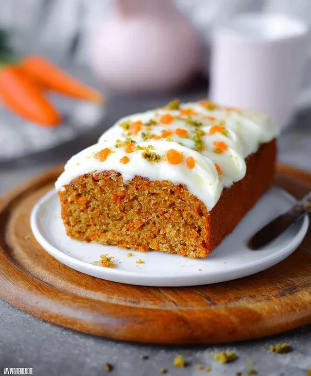 Karottenkuchen ohne Mehl, kalorienarm, mit Frosting