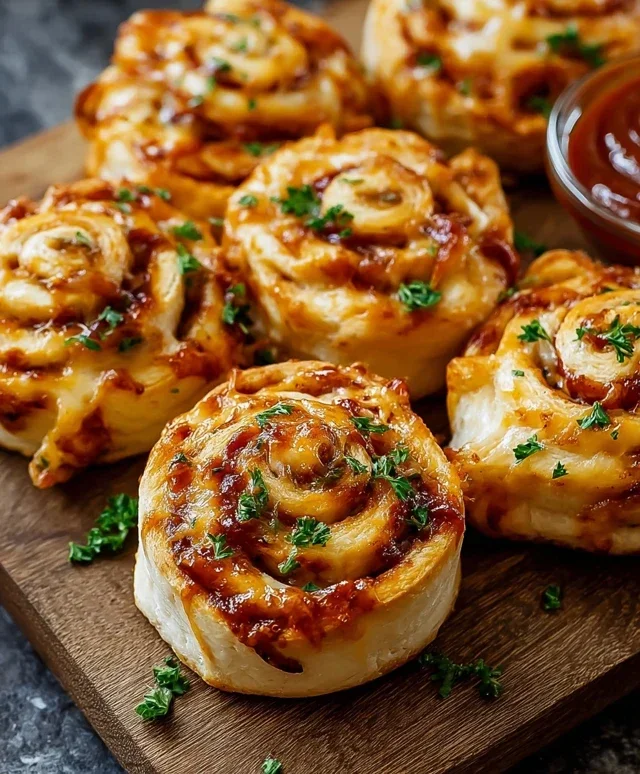 Cheesy BBQ Chicken Pizza Rolls – Würzig, käsig & unwiderstehlich