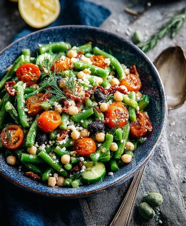 Grüne Bohnensalat mediterran