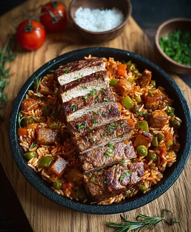 Schnelles Serbisches Reisfleisch
