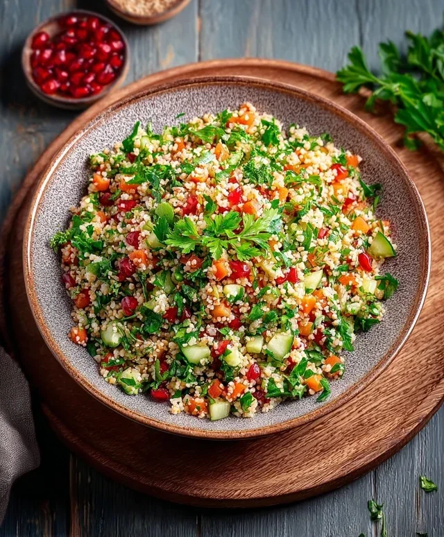 Bulgursalat mit frischen Kraeutern