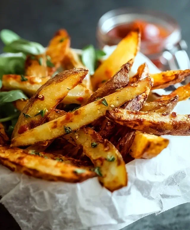 Knusprige Kartoffelspalten aus der Heißluftfritteuse