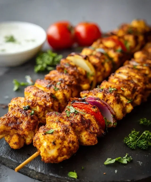 Hähnchen-Kebabs aus der Heißluftfritteuse einfach zubereiten
