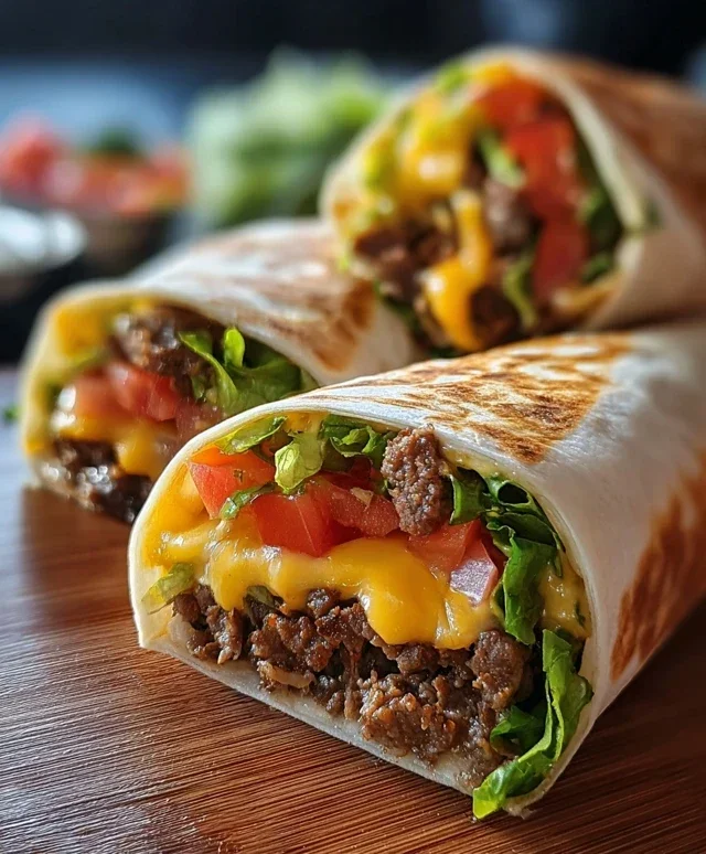 Cheeseburger-Wraps – Der perfekte Snack für jede Gelegenheit