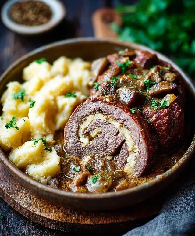 Rouladentopf aus dem Backofen
