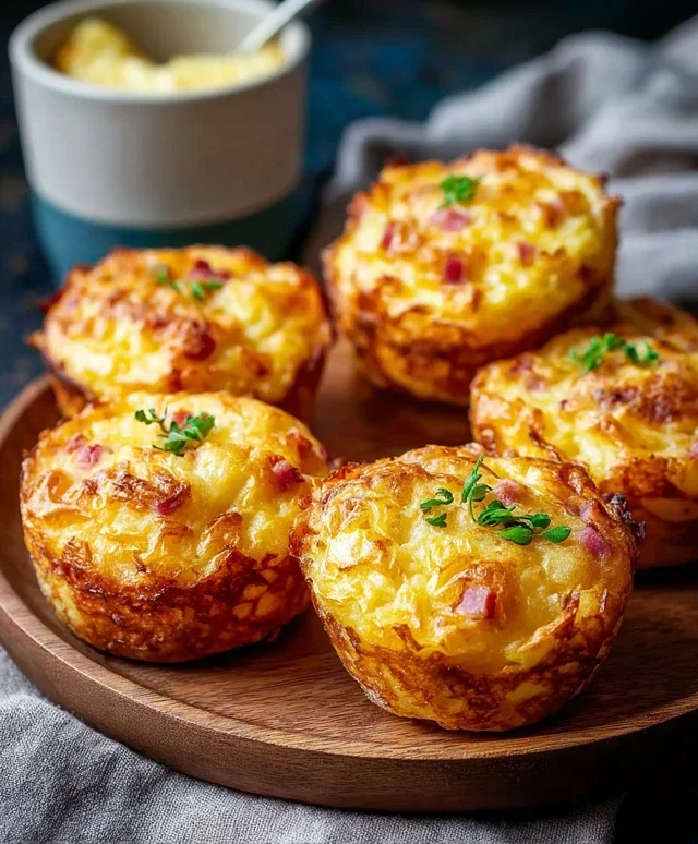 Kartoffelmuffins mit Schinken