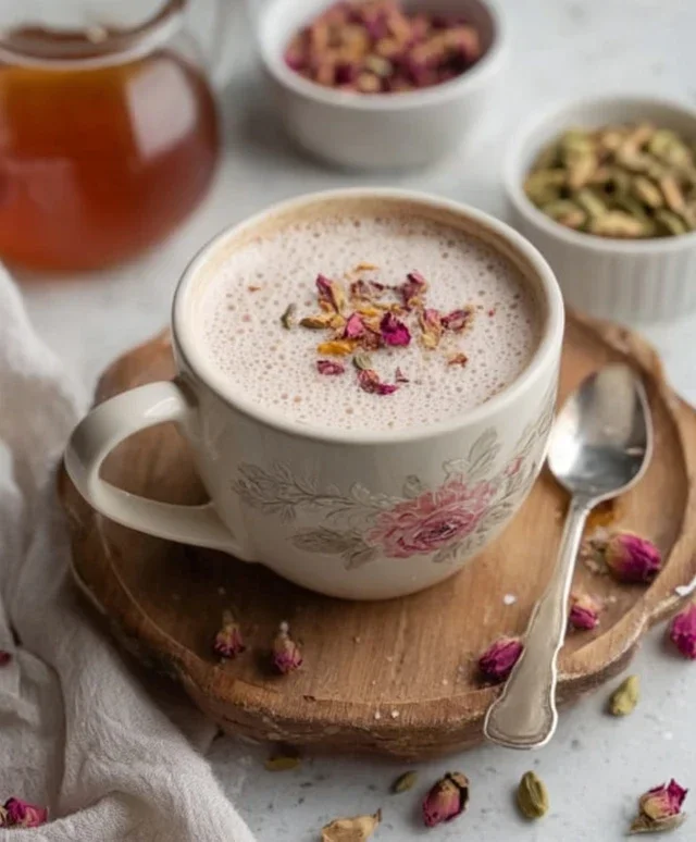 Rose Cardamom Tea Latte: A Cozy, Fragrant Delight