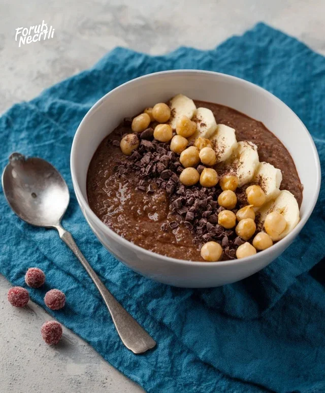 Porridge al cioccolato e nocciole