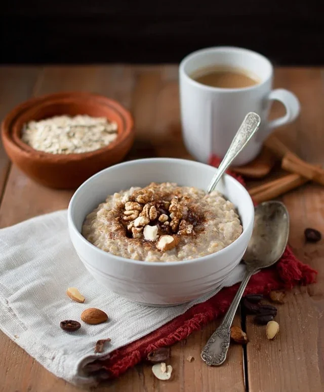 Porridge di avena cremoso al caffè