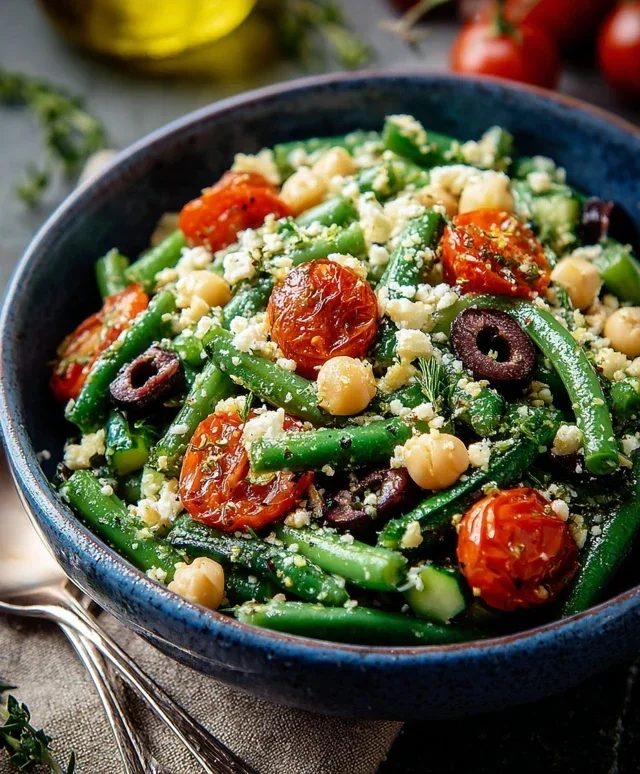 Grüne Bohnensalat mediterran
