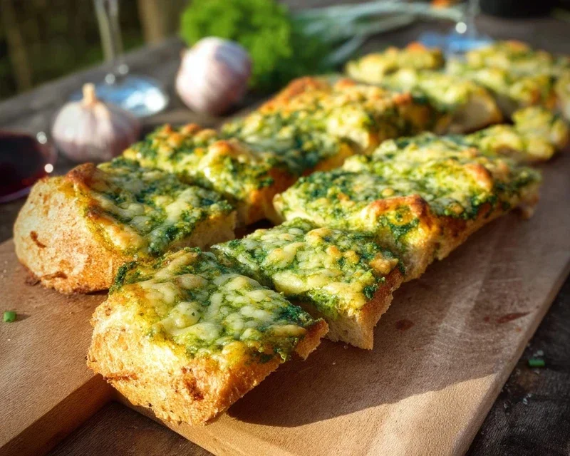 Bärlauch-Käse-Baguette. Einfach und schnell.