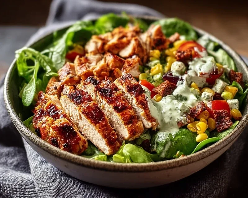 BBQ Hähnchen Geschnittene Salat