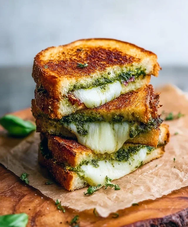 Sourdough Pesto Grilled Cheese