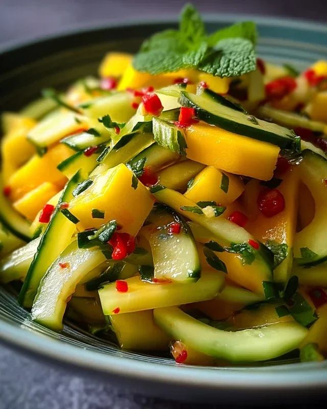 Thai Mango Gurkensalat Rezept – Frisch & Exotisch genießen!