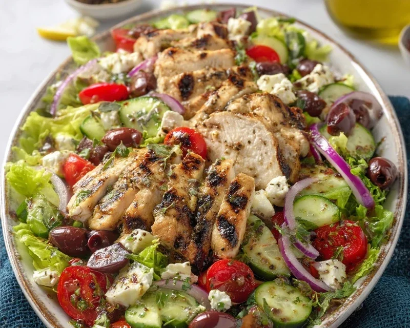 Grilled Zesty Mediterranean Chicken Salad