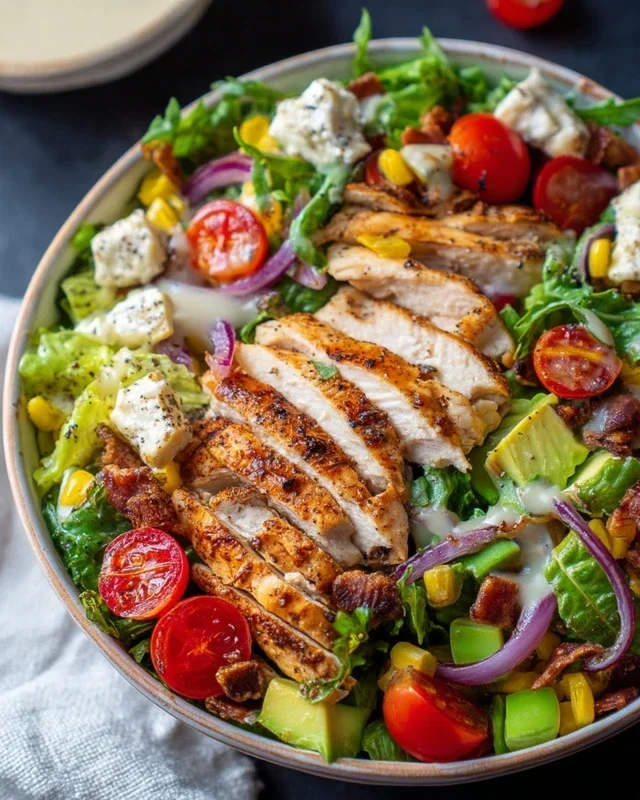 Grilled Chicken Salad + Homemade Sweet Onion Dressing