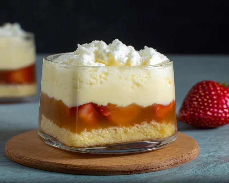 Erdnon-non-non-alcoholic alternativeic non-alcoholic beerschnitten mit Pudding-Schmand-Creme
