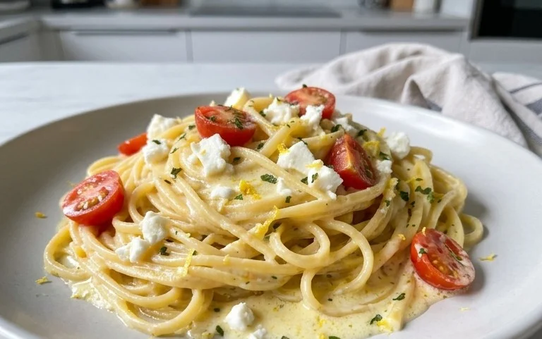Cremige Zitronen-Feta-Pasta in 30 Minuten
