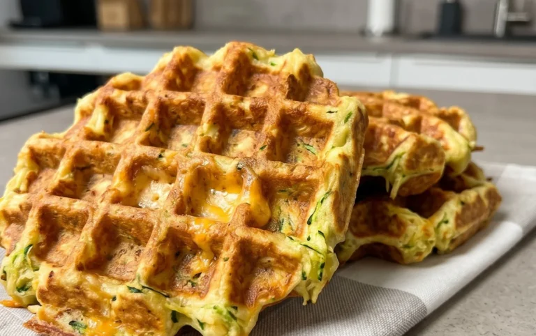 Zucchiniwaffeln mit Cheddar