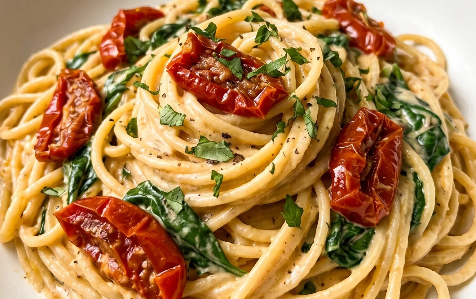 Creamy Tuscan Slow Roasted Tomato Pasta