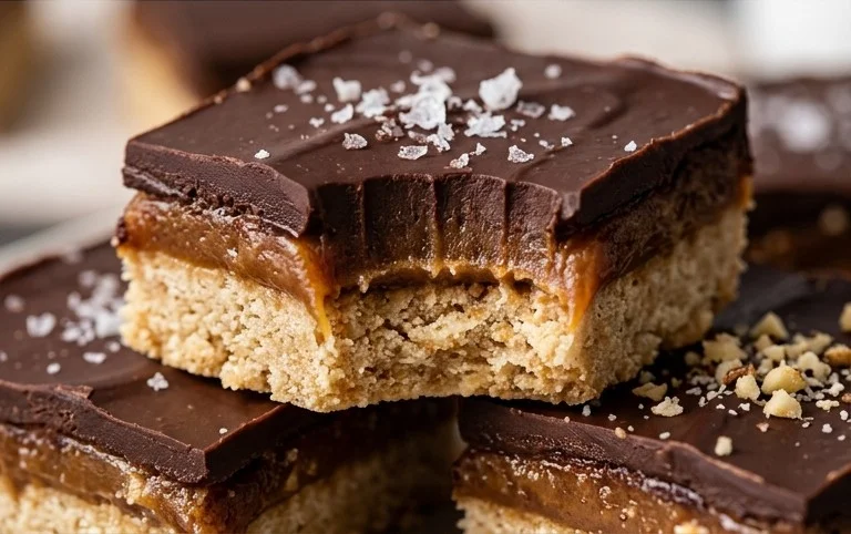 Healthy Twix Bars (Gluten-free) Homemade Recipe