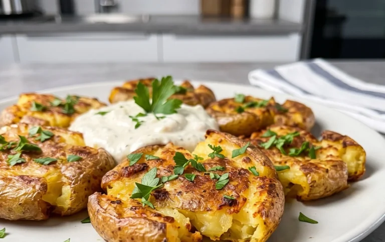 Smashed Potatoes mit Dip - einfach & genial