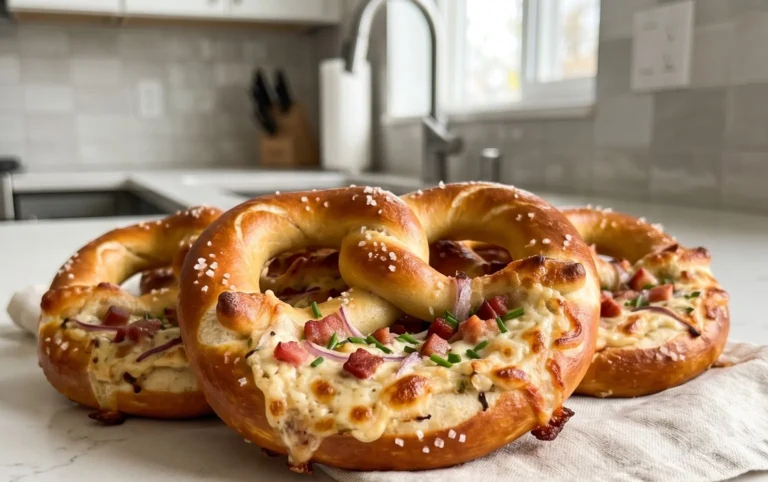 Flammkuchen Brezeln – Partysnack zum Vorbereiten