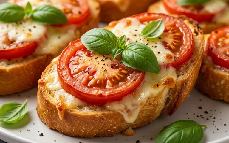 Baguettscheiben mit Tomaten & Mozzarella überbacken von Luda4ka