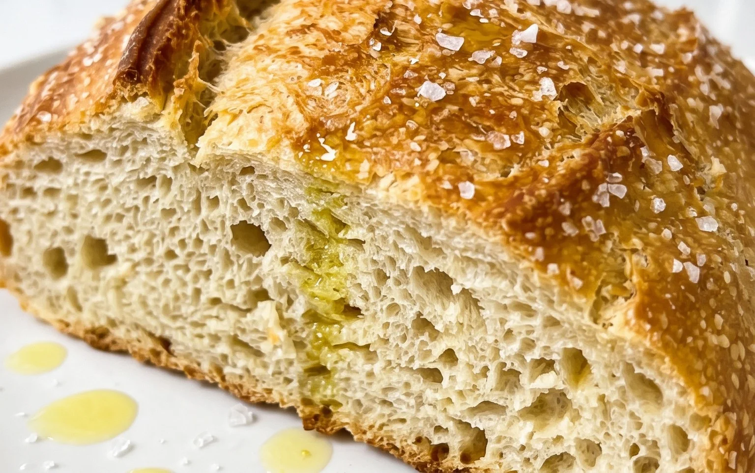 No Knead Salt Bread