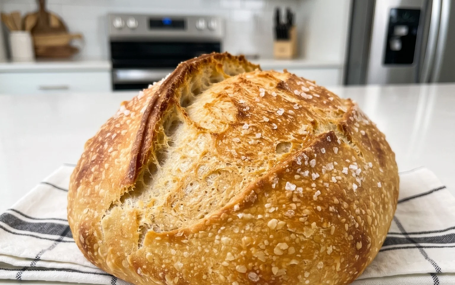 No Knead Salt Bread