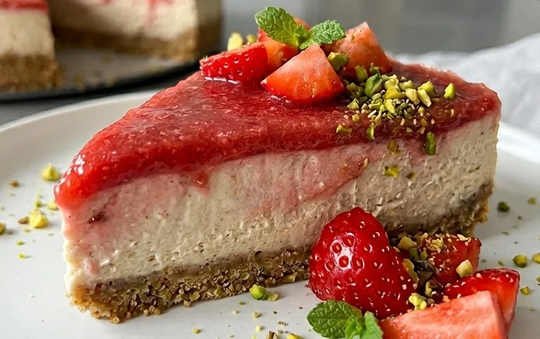 Vegan Strawberry Cheesecake