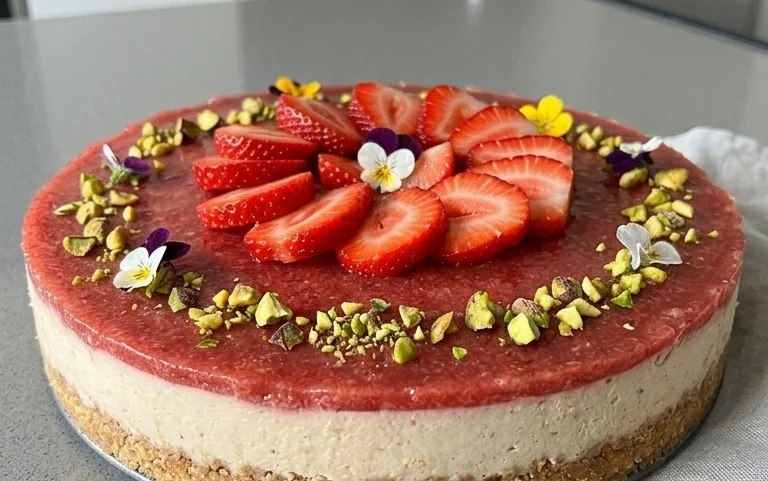 Vegan Strawberry Cheesecake