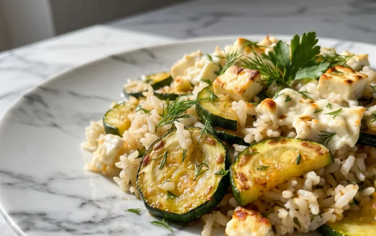 Zucchini-Reis-Pfanne mit Feta