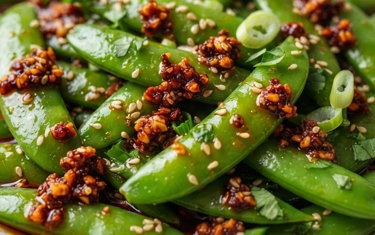 Chili Crisp Snap Pea Salad