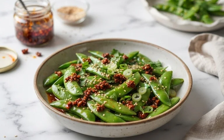 Chili Crisp Snap Pea Salad