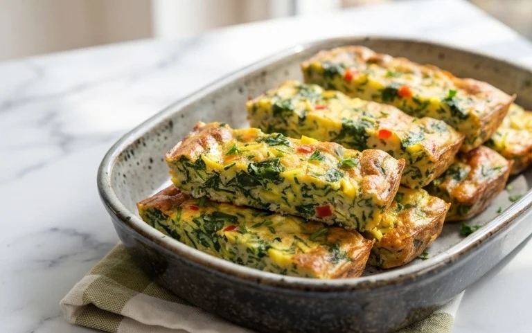Baked Spinach Zucchini Frittata Fingers {Baby-Friendly}