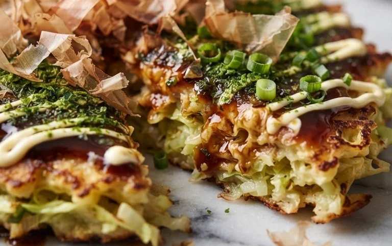 Okonomiyaki - Japanese Savoury Pancakes