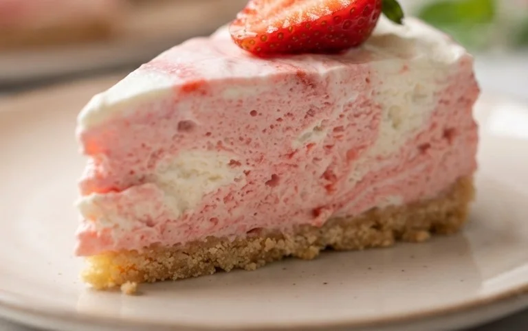 3 Ingredient No Bake Strawberry Cloud Cake