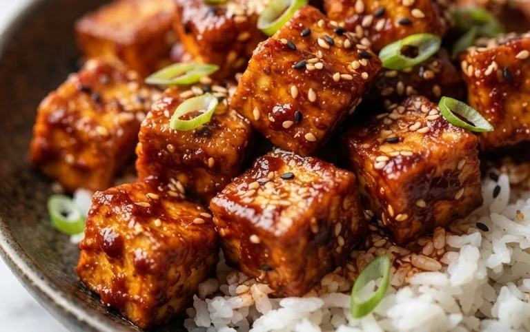 Crispy Gochujang Korean Tofu