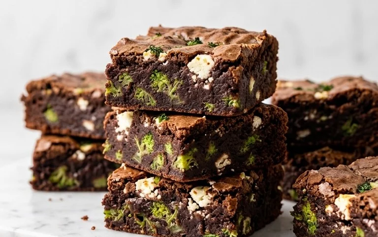 Broccoli and Feta Brownies