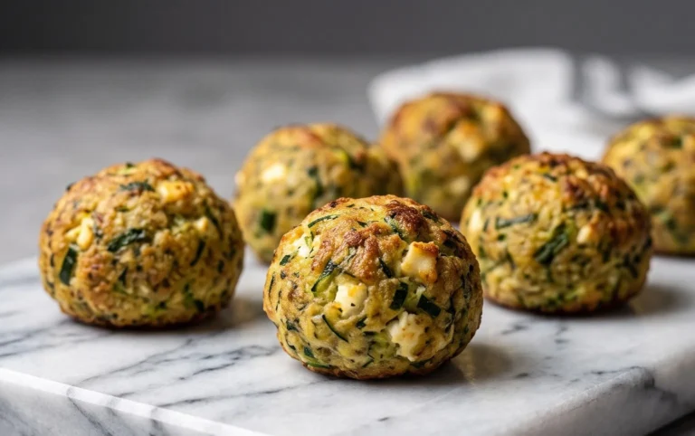 Knusprige Zucchini-Feta-Bällchen aus dem Ofen genießen!