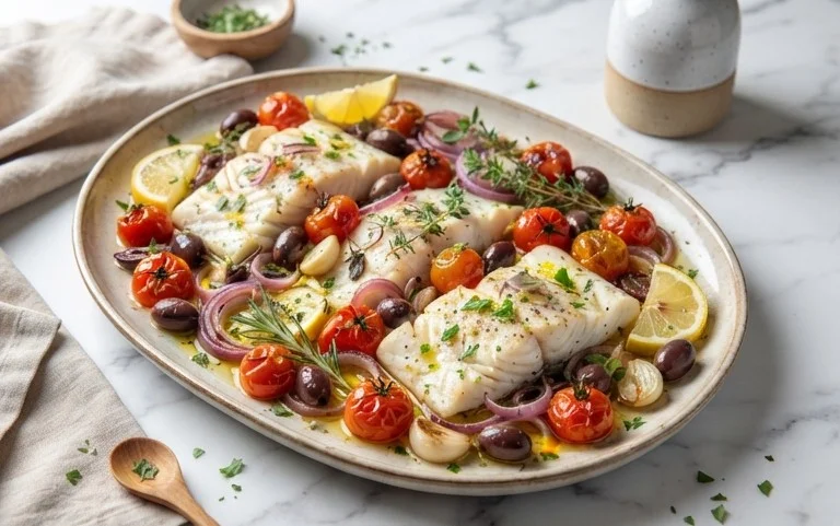 Easy Mediterranean Baked Fish Recipe - Flavorful & Quick