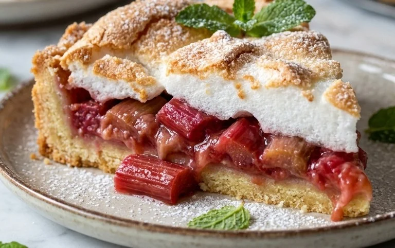 Rhabarber-Baiserkuchen