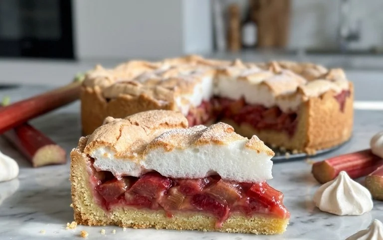 Rhabarber-Baiserkuchen